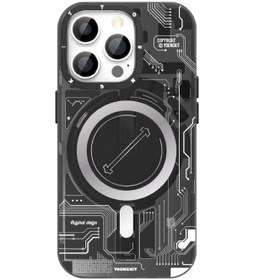 Resim Youngkit Apple Uyumlu iPhone 14 Pro Max Kılıf Magsafe Şarj Özellikli YoungKit Technology Serisi Kapak Youngkit-TA82104 