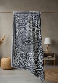 Resim Dijital Baskı Plaj Deniz Havlusu Modern Desenli Peştamal (80X160 cm) HVL0065 