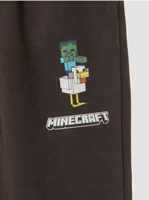 Resim LC Waikiki GÜLİS GİYİM'DEN Kahverengi Minecraft Baskılı Erkek Çocuk Jogger Eşofman Altı 