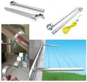 Resim Presto Balkon Çamaşır Askılığı Çamaşırlık Metal Küpeşte Çamaşır Askılığı 
