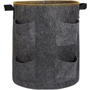 Resim Gri Büyüyen Çanta Yeniden Kullanılabilir Isıya Dayanıklı Parçalanabilir Dikim Fidelik Saksı Kese Kabı Ev İçin L 