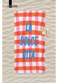 Resim Marte Home La Dolce Vıta Baskılı Plaj Havlusu Pembe 