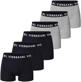 Resim VIEN&KARL 6'lı Premium Kutu, Erkek Boxer, Pamuklu, Likralı, Erkek İç Çamaşırı Külot 