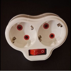 Resim Genel Markalar İkili Golyat Priz Topraklı Işıklı Anahtarlı 