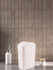 Resim Open Home Concept Mini Çöp Kovası, Mutfak, Banyo, Tuvalet, Ofis Çöp Kutusu Krem 