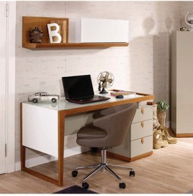 Resim Meltem Kids Natura Genç Odası Çalışma Masası Granit - Meşe 