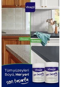 Resim Tüm Yüzeyler İçin Su Bazlı Hibrit Yenileme Boyası Dıy-dolap-ahşap-mobilya-kapı-beyaz Eşya-fayans 1lt 1 L 