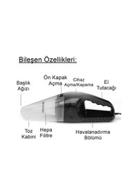 Resim Reidan Çakmaklık Girişli Islak - Kuru Toz Temizleyici Oto Araç Süpürgesi 