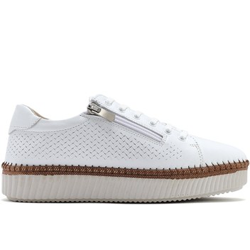 Derimod ACBC x DERİMOD Kadın Gri Kalın Tabanlı Bağcıklı Kumaş Sneaker 25SFD43566F