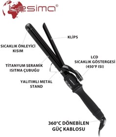 Resim Lesima Mila Profesyonel Saç Masas 450° Isı 13mm 