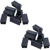 Resim Explosion1 16 Pcs Siyah Plastik Dikdörtgen Blanking Uç Kapakları Ekler 20MM x 40MM (Yurt Dışından) 