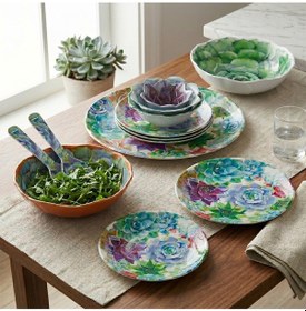 Resim Lucky Art Vivace Melamin 2 Lü Servis Tabağı Seti 28 Cm Dıo30033 Çok Renkli 