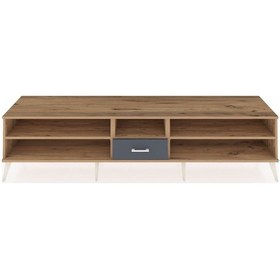 Resim Hyperion Tv Ünitesi 3 Raflı Tek Çekmeceli 220x44x51 Çam-çam/antrasit Atlas Çam/antrasıt - Atlas Çam 