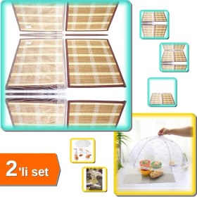 Resim Hereveoyuncak 6 Adet Amerikan Servisi + Yemek Koruma Şemsiyesi 1 Adet - Pratik ve Şık - 2li Set P0S7L5 