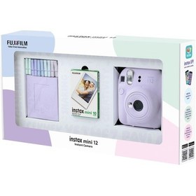 Resim Fujifilm Instax Mini 12 Fotoğraf Makinesi + 10'lu Film + Mandal Lila 
