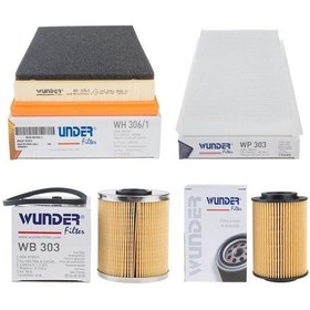 Resim Opel Corsa C 1.7 Dizel Periyodik Bakım Filtre Seti Wunder 