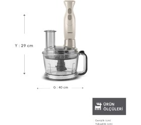 Resim Çok Amaçlı Mutfak Robotu ve Blender Seti, 6 Fonksiyon, Şık Tasarım 