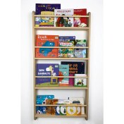 Resim Ahşap Adası Doğal Ahşap Montessori Çocuk Odası Kitaplığı 