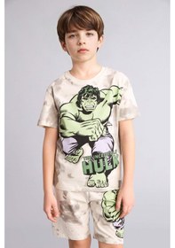 Resim Defacto Marvel Comıcs Regular Fıt 2li Pijama Takımı Erkek Çocuk E0344a826smer188 Ekru-er188 