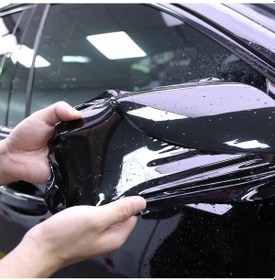 Resim Siyah Boya Kaput Koruma Ppf - Tph Poliüretan 160 Mikron 50cmx152 