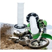 Resim Cloudstore Dayanıklı Sentetik Kauçuk Beyaz Motosiklet Tutma Kabzaları - Kaymaz Desen, Çok Renk Seçeneği 