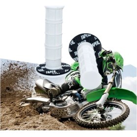 Resim Cloudstore Dayanıklı Sentetik Kauçuk Beyaz Motosiklet Tutma Kabzaları - Kaymaz Desen, Çok Renk Seçeneği 