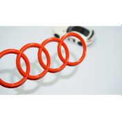 Resim Dk Tuning Motor Kapağı Kırmızı Amblem Logosu Audi İle Uyumlu 