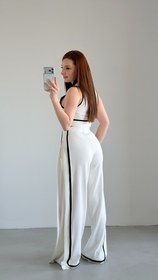 Resim Hadise Crop Bağlama Takım Beyaz 