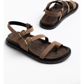 Resim Suins Shoes Suins Thelis Model Çift Ortopedik Taban Parmak Arası Kadın Sandalet 