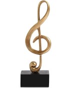 Resim 1 Adet Ev Dekor Aksesuarları Heykelcik Dekoratif Sanat Heykelciği Altın Müzik El Sanatları Oturma Odası Şarap Dolabı Masa Süsleri 18.5x6.5cm 