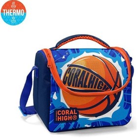 Resim Coral High Kids Lacivert Mavi Basketbol Top Desenli Thermo Beslenme Çantası 11851 