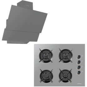 Resim Luxell 2'Lİ SET(OC-88 Süper Kristal Gri Ocak New Series / DA6-835 Gri Cam Davlumbaz) 