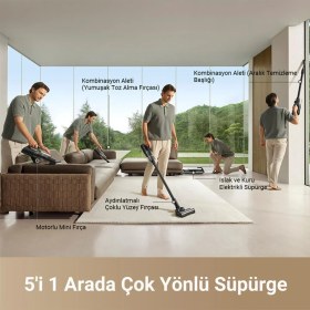 Resim Ecovacs Dreame H14 Dual Akıllı Islak ve Kuru Vakumlu Süpürge: 180° Yatabilen Tasarım, Sıcak Su ile Kendi Kendini Temizleme ve Sıcak Hava ile Kurutma Özellikli, Çok Fonksiyonlu El Süpürgesi Kombinasyonlu 
