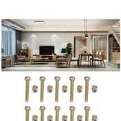 Resim Moveevo M6 50mm Çinko Kaplı Paslanmaz Çelik Bebek Yatağı Bağlantı Somunu 10 Adet - İç İçekenli, Sağlam Montaj, Çok Amaçlı Kullanım 