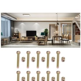 Resim Moveevo M6 50mm Çinko Kaplı Paslanmaz Çelik Bebek Yatağı Bağlantı Somunu 10 Adet - İç İçekenli, Sağlam Montaj, Çok Amaçlı Kullanım 