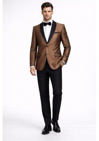 Resim Fabio Cassel Erkek Damatlık Slim Fit Takım Elbise Vizon 