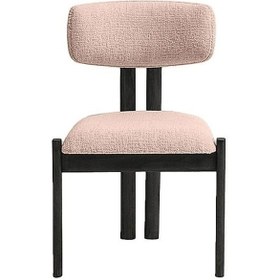 Resim Espoo İskandinav Ahşap Bohem Sandalye Siyah - Krem 