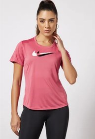 Resim Nike Dri-fit Swoosh Running Short Sleeve Standart Kesim Kadın Spor Tişört 