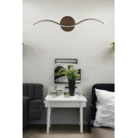 Resim Wave Modern Tasarım Kahverengi Gün Işığı Ledli Banyo - Mutfak - Salon LED Duvar Aplik 