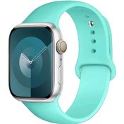 Resim Silikon Bant iOS Watch Uyumlu Kayışı 44mm 45mm 40mm 41mm 42-38mm 45mm Spor Bilezik 21 Ice Blue 38mm-40mm-41mm S-m 