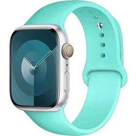 Resim Silikon Bant iOS Watch Uyumlu Kayışı 44mm 45mm 40mm 41mm 42-38mm 45mm Spor Bilezik 21 Ice Blue 38mm-40mm-41mm S-m 