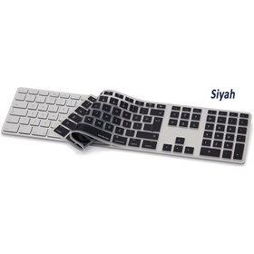 Resim Magic Keyboard Klavye Koruyucu Uk-us To Türkçe A1243 Usb Kablolu Model İle Uyumlu Siyah 
