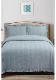 Resim Hülya Elyaf Dolgulu Çift Kişilik 240x260 Cm Yatak Örtüsü Antrasit Antrasit 