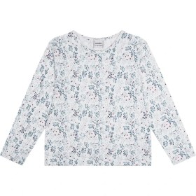 Resim Antebies Organik Beyaz Uzun Kollu Kız Çocuk Pijama Takımı 