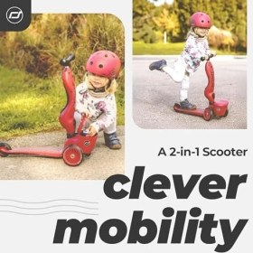 Resim Tech Butiq & Ride Highwaykick 1 Lifestyle Kickboard, Oturaklı ve Saklama Kutulu Çocuk Scooter'ı, 2'si 1 Arada Tekerlek, 1 2 Yaşından Itibaren Gidon, Yüksekliği Ayarlanabilir, Aletsiz, Wildcat 