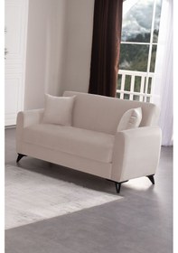 Resim Kilim Mobilya Dove Iki Kişilik Yüksek Ayaklı Kanepe Krem Krem 