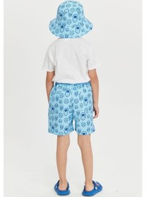 Resim Benitto Kids Erkek Çocuk Desenli Bucket Şapka 7007-mavi 