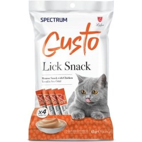 Resim Spectrum Gusto Lick Snack Tavuklu Sıvı Kedi Ödül Maması 1 Adet 4x15 Gr 