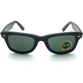 Resim Ray-Ban Rb 2140 901 50-22 Unisex Güneş Gözlüğü Wayfarer Siyah Asetat Çerçeve Yeşil Cam 