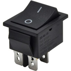 Resim Geniş Işıksız Anahtar On-Off 4P Siyah 